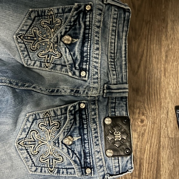 Miss Me Denim - Miss Me Light Blue Boot Cut Jeans with Embellished Pockets